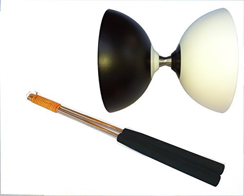 Henrys Diabolo Vision Free Set schwarz-Weiss inkl. Alu-Handstäbe