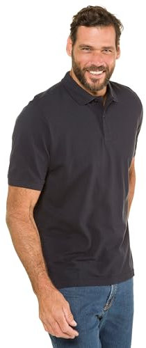 JP 1880 Herren, Poloshirt , Halbarm, Unifarben, Farbe: Blau (blau 70), Gr. L
