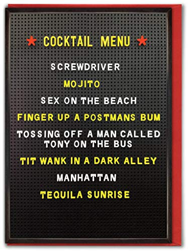 Brainbox Candy Geburtstagskarte Cocktail-Menü von BOARD034