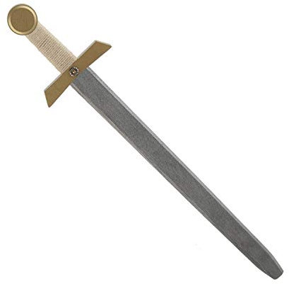 VAH - Stabiles, Robustes Holz-Ritter-Schwert - Schwert Excalibur prunk, Länge ca. 66cm [unbedenkliche Farben | Griffwicklung aus 100% Baumwolle | Echtes Handwerk | Made in Germany]