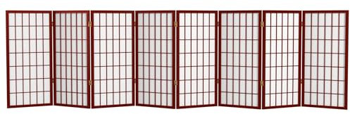Orientalisches Möbel, 90 cm Hohes Fenstergitter Shoji – Rosenholz – 8 Paneele