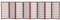 Orientalisches Möbel, 90 cm Hohes Fenstergitter Shoji – Rosenholz – 8 Paneele