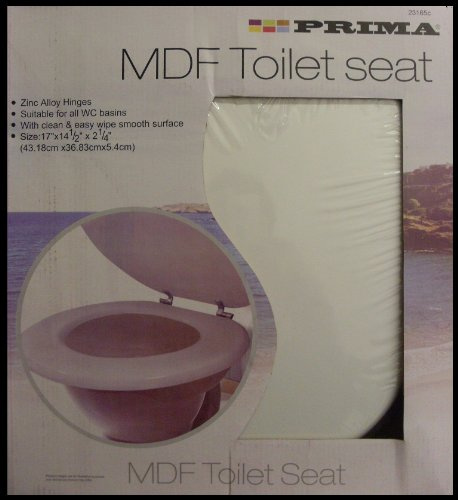 Seat 23165C White Smooth Surface MDF Toilet Zinc Alloy Hinges
