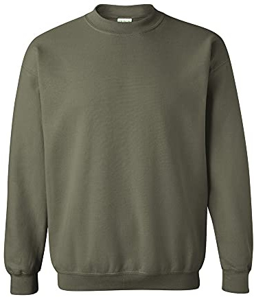 GILDAN Men's 50/50 Adult Crewneck Sweatshirt, Green (Military Green), M UK