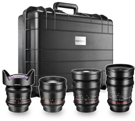 Walimex Pro VDSLR FF Video-Objektiv-Set für Canon Vollformat (manueller Fokus, inkl. 35mm Objektiv, 14mm Objektiv, 85mm Objektiv, 24mm Objektiv)