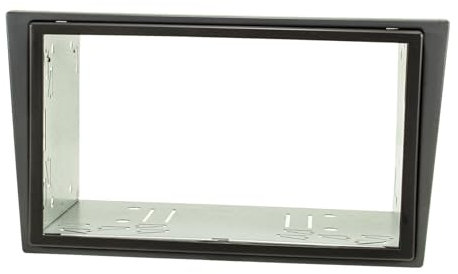 tomzz Audio 2439-112 Doppel DIN Radioblende Set kompatibel mit Opel Corsa C Combo Omega B Vectra C Meriva rauchgrau mit Einbaukit