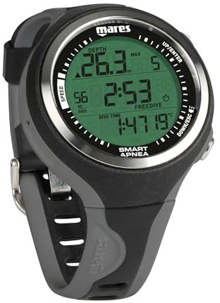 Mares Smart Apnea - Ordenador de Buceo, Color Negro/Gris, Talla única