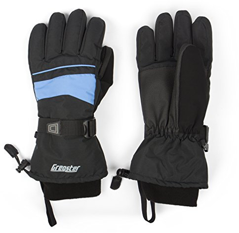 Gregster Herren Skihandschuhe, Schwarz/Blau, XL, 11424