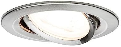 Paulmann 93641 Nova LED Einbauleuchte rund Deckenspot Eisen max. 35W Einbaurahmen GU10 Deckeneinbaustrahler ohne Leuchtmittel