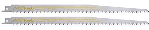 kwb Säbelsägeblatt aus HCS Stahl für die Holzbearbeitung, gehärtet und präzisiongeschliffen, bis 100 mm Materialstärke, für Schnitte mittlerer Güte, 1/2'' Universal-Schaft