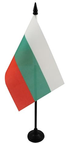 AZ FLAG - Tischflagge Bulgarien - 15x10 cm - Bulgarische Tischfahne 10 x 15 Cm - Flaggen