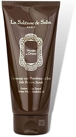 La Sultane de Saba - Silk Protein Scrub - Amber Musk Sandalwood, 200ml / 7.1 FL Oz