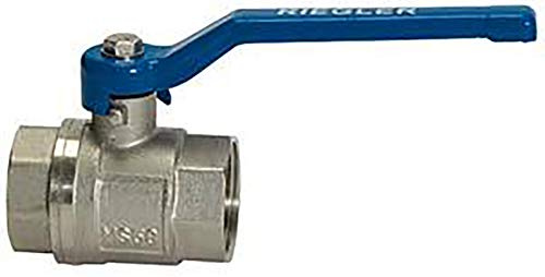 Riegler 115716 Kugelhahn Ventilleitung, Handhebel blau, IG/IT, G 1 1/4