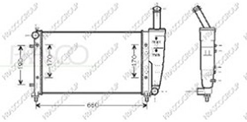 PRASCO Radiatore, Raffreddamento motore FT340R004