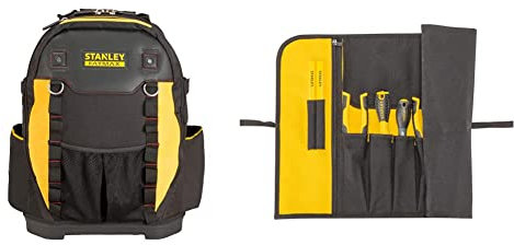 Stanley FATMAX Single-95-6SingleSingle Zaino porta utensili & STANLEY 1-93-601 Fodero porta attrezzi 12 tasche