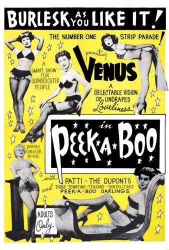 Peekaboo 1953 Burlesque Poster 28 cm 43 27,9 x 43,2 cm