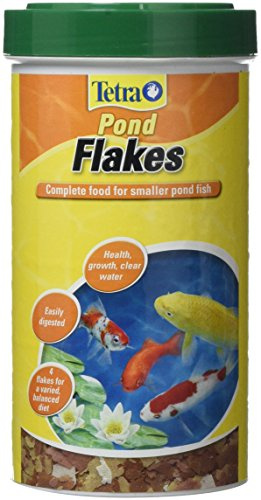 Tetra Pond Flake Complete and Varied Fish Food for Young and Small Pond Fish, 500 ml