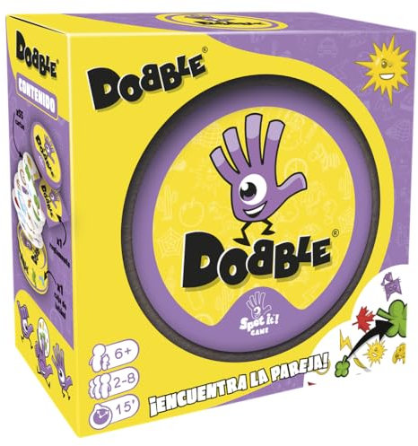 Zygomatic Dobble Clasico - Juego de Cartas - Juego de Cartas Infantil de Acción y Reflejos para Adultos y Niños - De 2 a 8 Jugadores - 15 Minutos por Partida - En Español y Portugués
