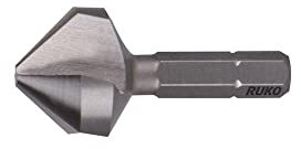 Ruko RW102317 Kurzer Kegelsenker und Entgrater, 90 Grad, helles Finish, 16,5 mm Durchmesser, 40,0 mm Länge