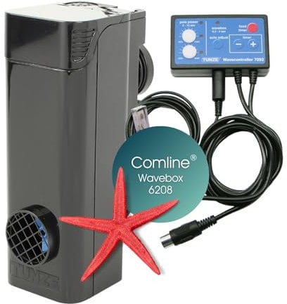 TUNZE Comline Wavebox 6208 I Wellengenerator für kleine & mittlere Aquarien I Wellenmaschine für Oszillationsströmung & Riffzonen-ähnliche Wasserbewegung I inkl. Magnet Holder I Aquarium Zubehör
