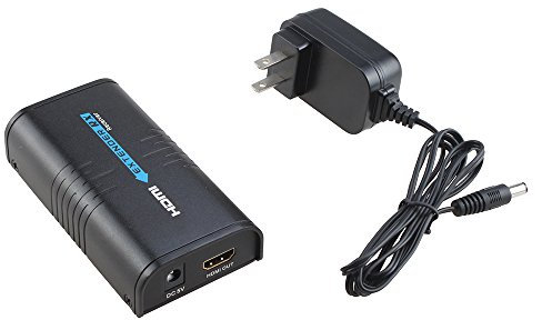 AGPTEK 1080P Full HD LKV373A HDMI 1080P Receptor para Extender sobre CAT5E CAT6 LAN- Soporta 100-120M Ethernet Ancho de Banda HDCP Compliant, extiende la señal HDMI a TCP/IP