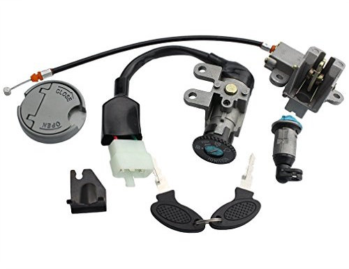 GOOFIT Zündschloss Schlüssel Set Ersatz für GY6 49cc 50cc chinesische Roller 139QMB Teile
