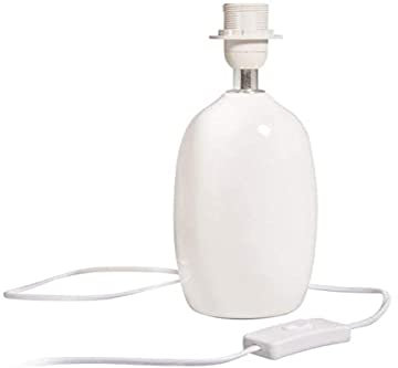 Rayher pied de lampe déco Helsinki 27,5 cm, en céramique VDE, blanc, 23088000