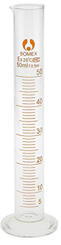 Cilindro Probeta Graduada Medida Laboratorio Química Profesional Vidrio 50ml