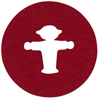 AMPELMANN Untersetzer Filz Druntersetzer Klein (Steher - Rot)