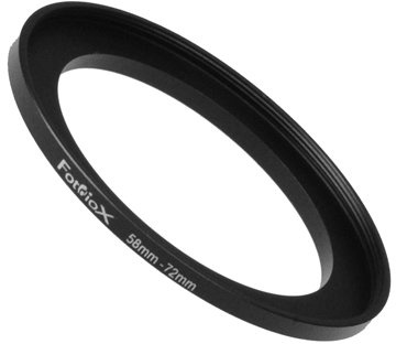 Fotodiox Step Up Ring aus eloxiertem schwarzem Metall, Keine, schwarz, 58-72 mm