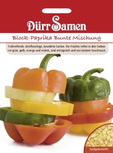 Dürr-Samen - Block-Paprika Bunte Mischung Saatgut