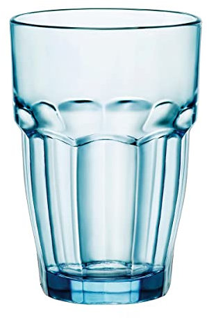 Bormioli Rocco Rock Bar, Vaso Alto Vidrio 37 cl Azul