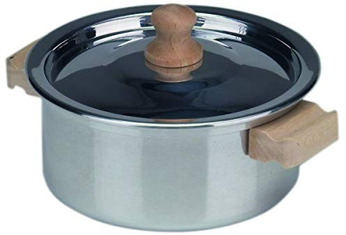 Glückskäfer 530104 Henkeltopf Alu 12 cm mit Deckel, Holzgriff