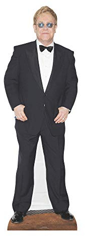 CS555 Star Cutouts Cut Out of Elton John Lifesize Cardboard Cutout - Ideal for Music Theme Celebrations and Fans
