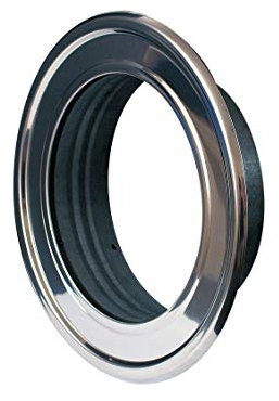 Wandrosette Wandflansch Rosette Ø 100 mm 10 cm RMN chrom rostfrei Flansch Alu-Flex-Rohr Thermoflex Flexrohr Aluflex Metallflansch Edelstahl Hitzebeständig