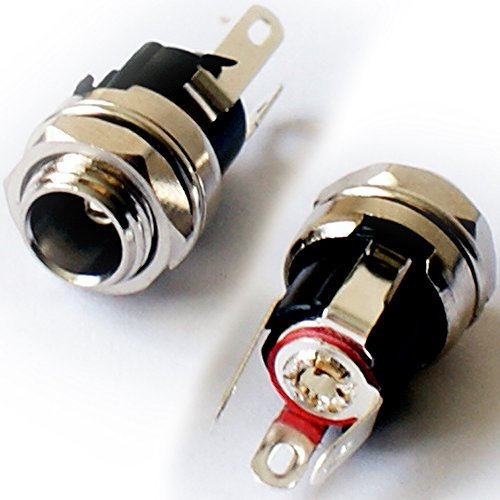 Loops 5.5mm x 2.5mm DC Female Chassis Power Socket - Panel Mount Connector Jack - CCTV