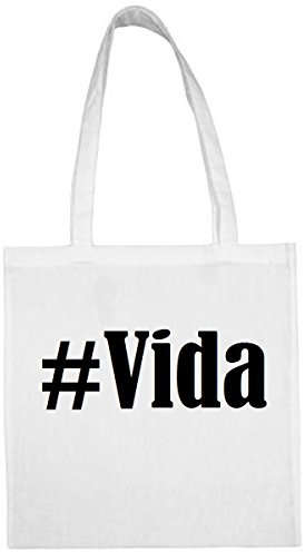 Reifen-Markt Tasche #Vida Größe 38x42 Farbe Weiss Druck Schwarz