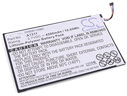 vhbw 1x Akku kompatibel mit Acer Iconia Tab 8 Tablet Pad (4500 mAh, 3,7 V, Li-Polymer) - Ersatz für A1311