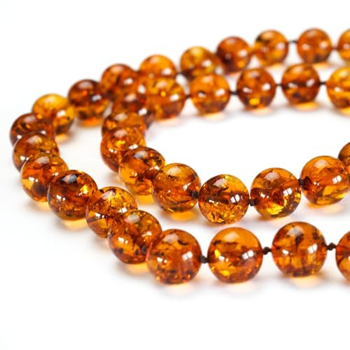 MyBernstein Bernstein Kette aus Bernsteinkugeln 45cm (Bernsteinschmuck 60022)