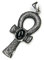 Drachensilber Ankh schwarzer Onyx 925 Silber Anhänger ewiges Leben ägyptischer Schmuck Amulett Henkelkreuz schwarz