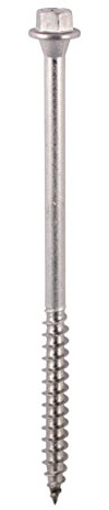 TIMCO Timber Screws - 6.7 x 75 - Silver - Tube of 25 - Great for decking, timber to timber applications, alternative to traditional coach screws, 1000 hours salt to spray tested