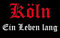 U24 Aufnäher Köln EIN Leben lang Aufbügler Patch 9 x 6 cm