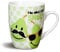 Nici 39318 Smiley-Porzellantasse Gemustert mit Birnen-Comic, weiß