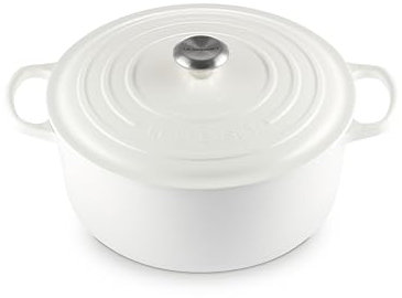 Le Creuset Signature Cocotte ronde en fonte émaillée – 5,7 L, blanc