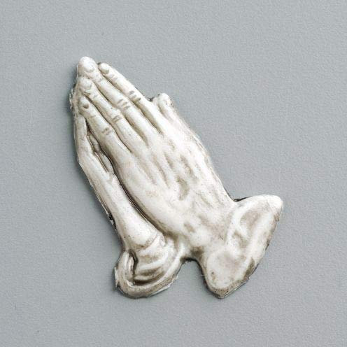 efco Betende Hände Wachs Dekoration, Weiß/Grau, 50 x 20 mm