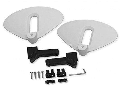 POLISPORT 8640400002 - Repose-Pieds escamotable de Rechange + Protections pour Chaise modèle Guppy Junior de Couleur Blanche