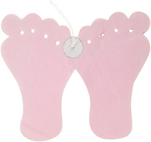 6m Papier Girlande Füßchen Rosa Geburt Mädchen