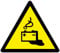 Warnschild aus Kunststoff - Gefahr durch Batterien - Schenkellänge 40 cm