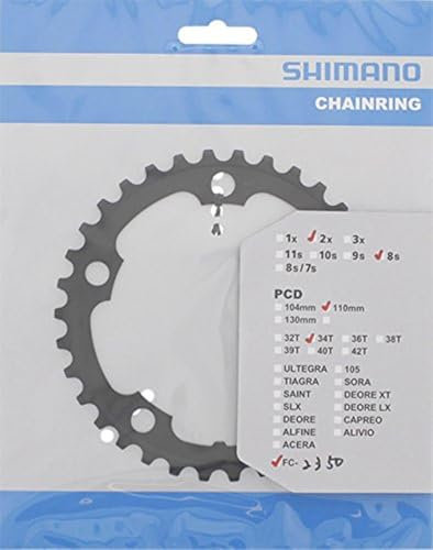 SHIMANO 34D Platos para Bicicletas, Adultos Unisex, Multicolor, Talla única
