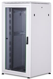 DIGITUS Netzwerkschrank - 19-Zoll Rack 32HE - 80x80 cm - Unique Serie - Traglast 800 kg - Nutztiefe 743 mm - Grau